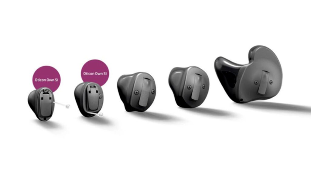 Oticon Own custom hearing aids, five styles